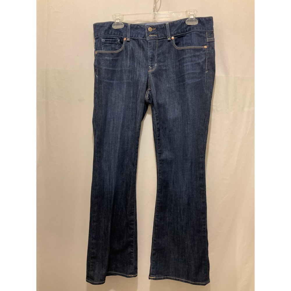 Gap 1969 Sexy Boot Dark Wash Denim Jeans Women Blue Bootcut Double Button